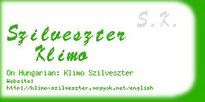 szilveszter klimo business card